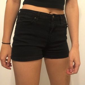 Black Jean Shorts